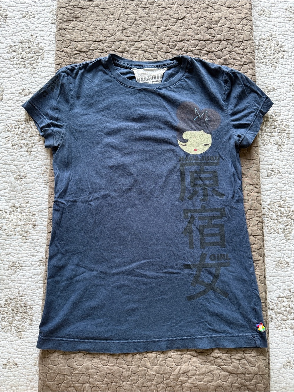 Vintage Harajuku Lovers -Music- Short Sleeve Tee with Character Graphic